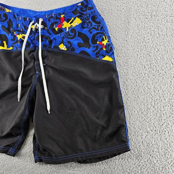 The Simpsons Board Shorts Mens 34 Black Graphic Print Beach Swim Vintage 2004 - Picture 4 of 16